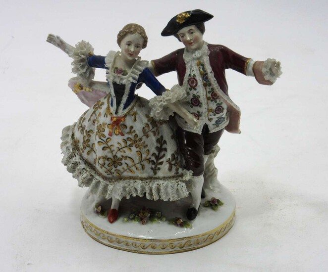 Pair of Noblemen - Antique Porcelain Figurine made by Vienna