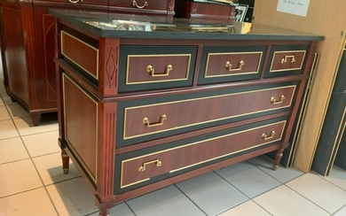 Pair of Regency Style Marble Top Chests