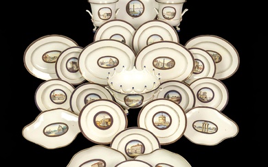 Part of a porcelain table service, Doccia, Ginori manufacture, circa 1810