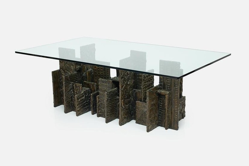 Paul Evans, Sculpted Bronze Dining Table