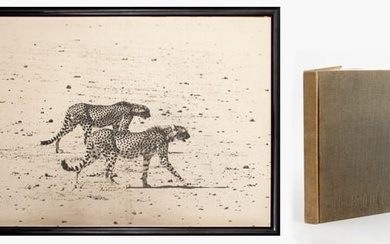 Peter Beard "Hunting Cheetahs" Print & Signed Book