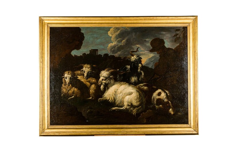 Philipp Peter Roos Rosa da Tivoli ( - 1706), Shepherd with flock