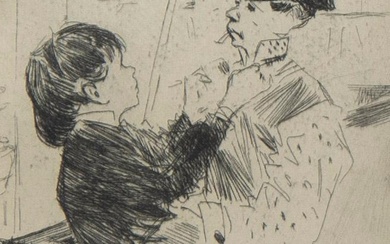 Pierre BONNARD (1867-1947), etching Le noeud de cravate, signed