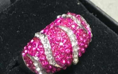 Pink Swarovski Crystal Animal Ring