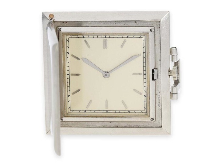 Pocket watch/ dress watch: extremely rare square dress watch from the Art Deco period, Vacheron & Constantin for Van Cleef & Arpels, ca. 1920