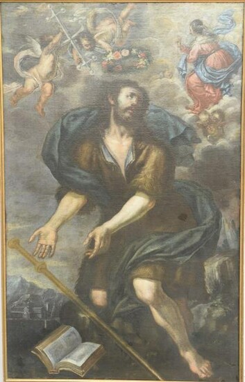 Portrait Painting of St. James, oil on canvas having