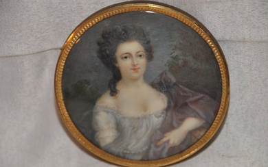 Portrait miniature of a lady