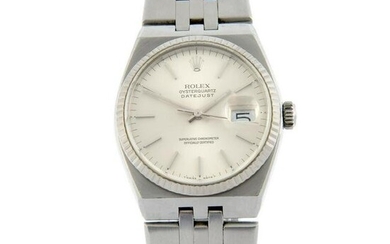 ROLEX - an Oysterquartz Datejust bracelet watch. Circa 1988. Stainless steel case with fluted bezel.