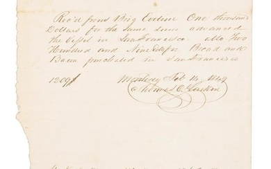 Receipt signed by Thomas O. Larkin