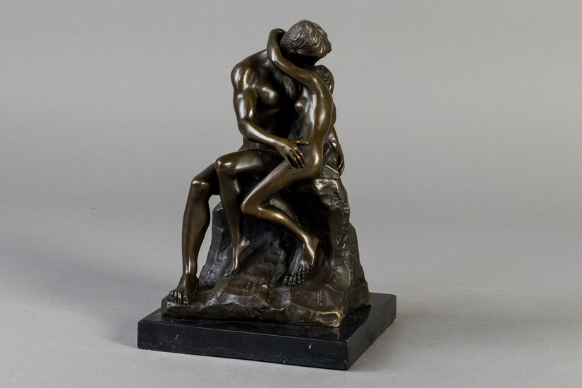 Rodin kopi efter. Skulptur i bronze 'Kysset'