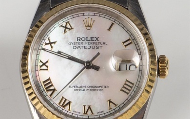 Rolex Datejust Oyster Perpetual 14K Gold Two-Tone Watch 16220