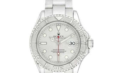 Rolex Yacht Master in Steel with Platinum Bezel, Box and Papers