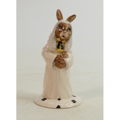 Royal Doulton bunnykins figure Judge DB188: In a white colou...