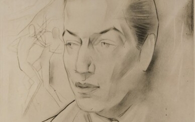 (SERGE LIFAR) Georges (Youri) ANNENKOV (1889-1974) Portrait de Serge Lifar, 1950 Photolithographie sur papier après...
