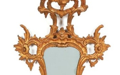 Sconce mirror with light arms made of wood...