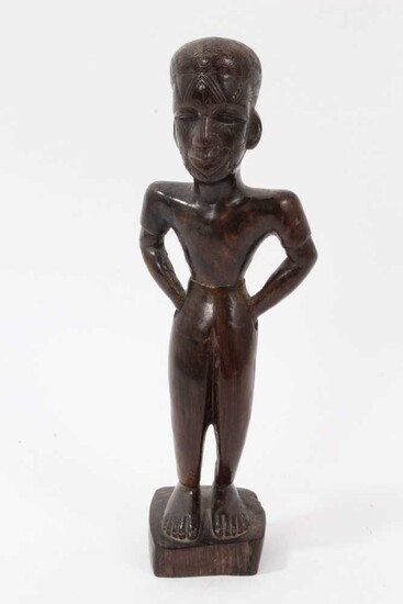 Second quarter 20th century African carved wooden tribal figure
