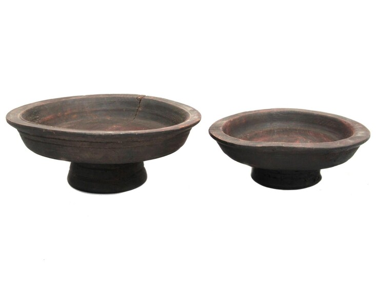 Set of 2 Hand made Wooden fruit Plates Swat Valley