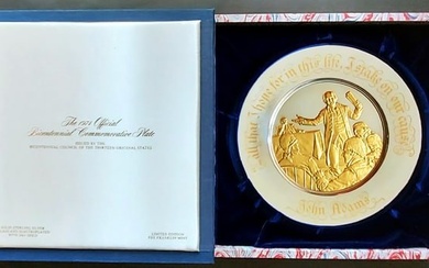 Solid Sterling Silver ltd edition collectors plate by The Franklin Mint. The official