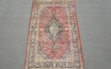 Spectacular Semi Antique Persian Kashan 4.10x8.0