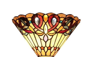 Stained Art Glass Wall Sconce