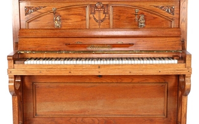 (-), Steinmetz piano in eiken kast met gestoken...