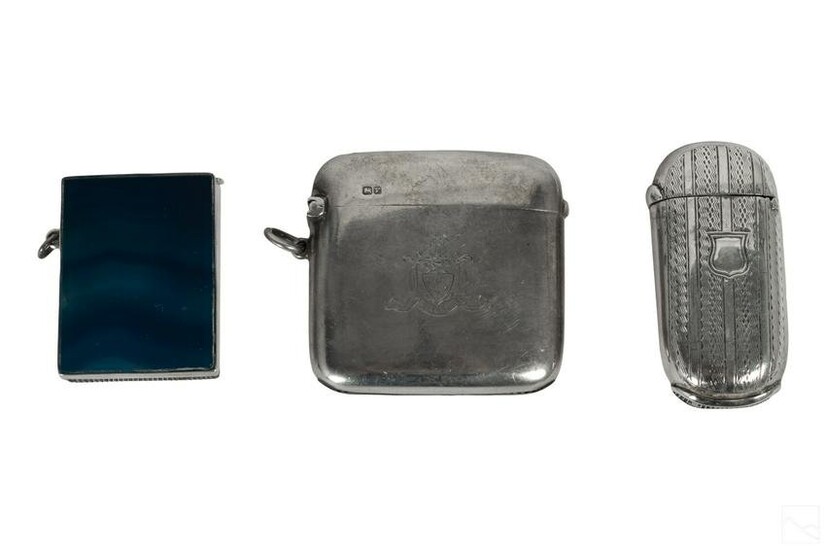 Sterling Silver Assorted Antique Vesta Match Safes