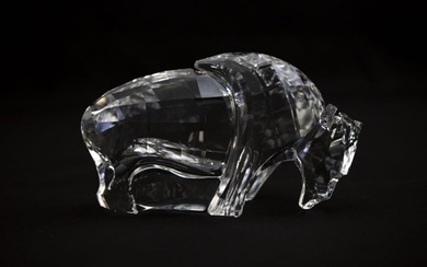 Swarovski crystal figurine, American bison, approx 15 x 10...