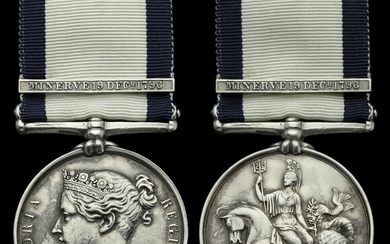 The rare Naval General Service Medal awarded to Able Seaman Joseph Clark, who served in two cel...