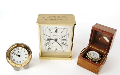 Three Table Clocks: Tiffany, Ebel, Poulet