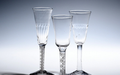 Three ale glasses c.1750-60