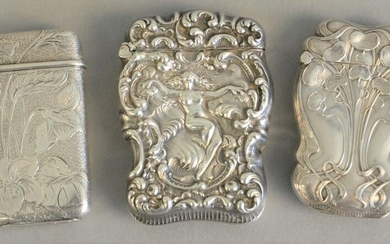 Three silver match boxes to include Tiffany sterling