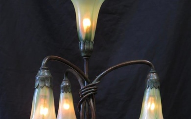 Tiffany Studios Four-Light Lily Lamp