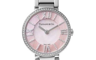 Tiffany & Co. Atlas 2-Hand 24mm Diamond Ref.69291619 Quartz Ladies Watch