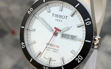 Tissot 1853 Automatic PRS 516 White Dail With Day & Date Swiss Made Men Wrist Watch Ref: T044430A