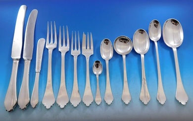 Trifid by Crichton English Sterling Silver Flatware Set Dinner 152 pieces