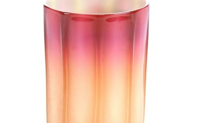 Tumbler, Plated Amberina Art Glass By New England