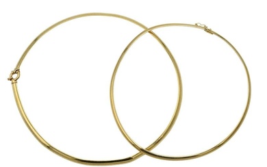 Two 14 Karat Yellow Gold Choker Style Necklaces