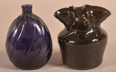 Two Pieces of Blown Glass.