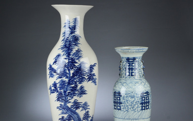 Two oriental porcelain vases (2)