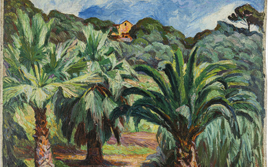 Unbekannt - Landscape with palm trees