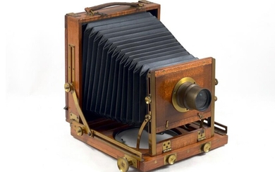 Unnamed Wood & Brass Half Plate Field Camera.