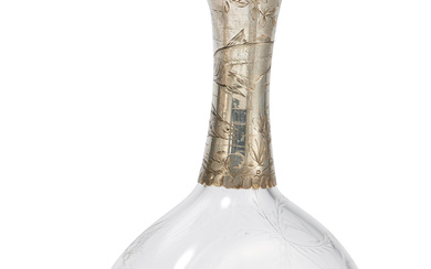 V. fils Boivin | UNUSUAL SILVER DECANTER WITH CROCODILE AND FISH