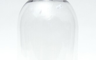 VICTORIAN GLASS FOOD CLOCHE WITH MOULDED GLASS FINIAL H.38CM