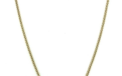VICTORIAN Yellow Gold Hand Watch Chain Necklace 32"