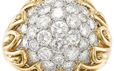 Van Cleef & Arpels Diamond, Platinum, Gold Ring