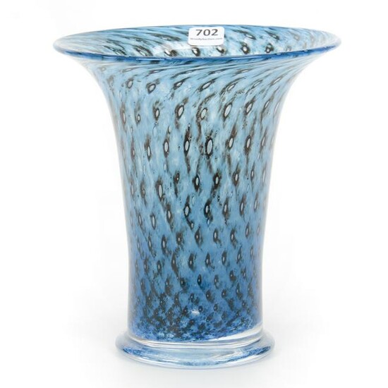 Vase, Contemporary Art Glass Signed Kosta Boda