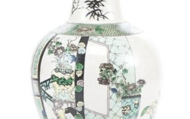 Vase Yenyen en biscuit de Chine, époque Qing