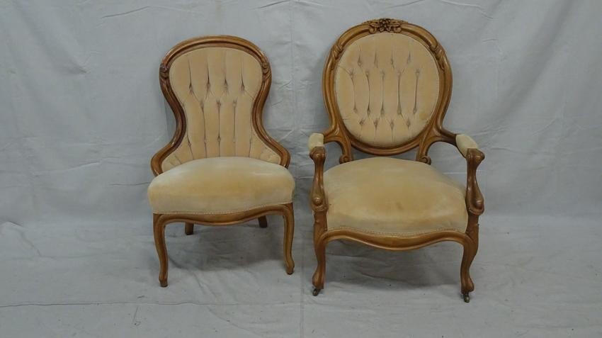 Victorian Gents and Ladies Matching Chairs