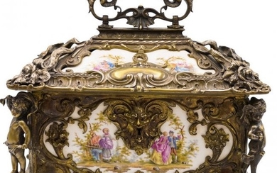 Victorian KPM Porcelain Gilded Bronze Box