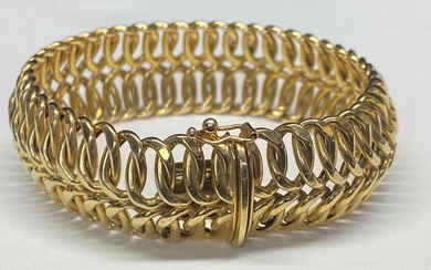 Vintage A.H. Italy 14K Gold Chainmail Bracelet